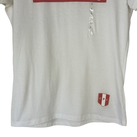 FPF Vamos Peru Soccer Futbol Tshirt Womens Large White New Official Licensed - Picture 4 of 11